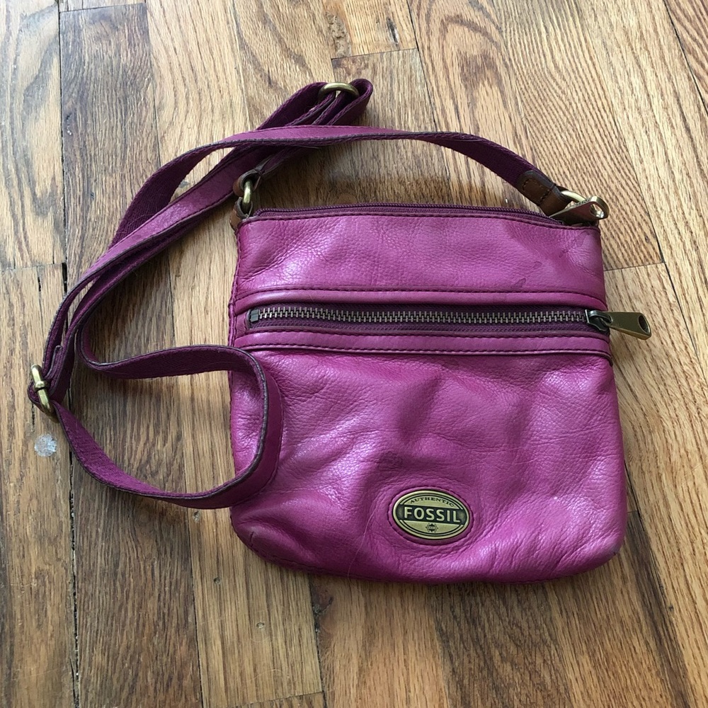Fossil leather cross body